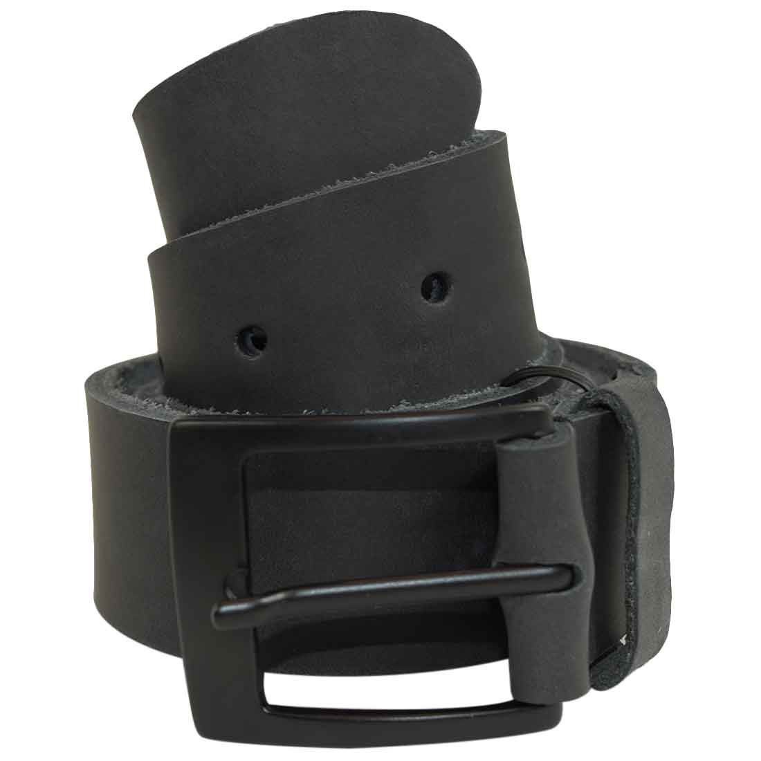 Rustic Leather Belt / Rustic Charcoal Buckle, 1.25" Wide - Stockyard X 'The Leather Store'