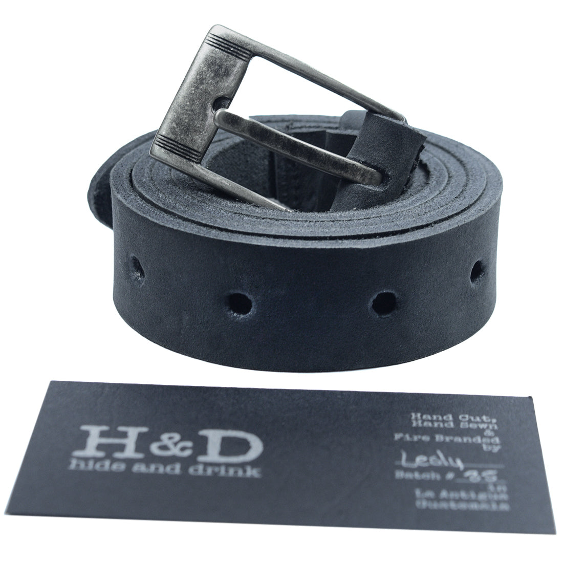 Rustic Leather Belt / Rustic Buckle, 1" Wide - Stockyard X 'The Leather Store'