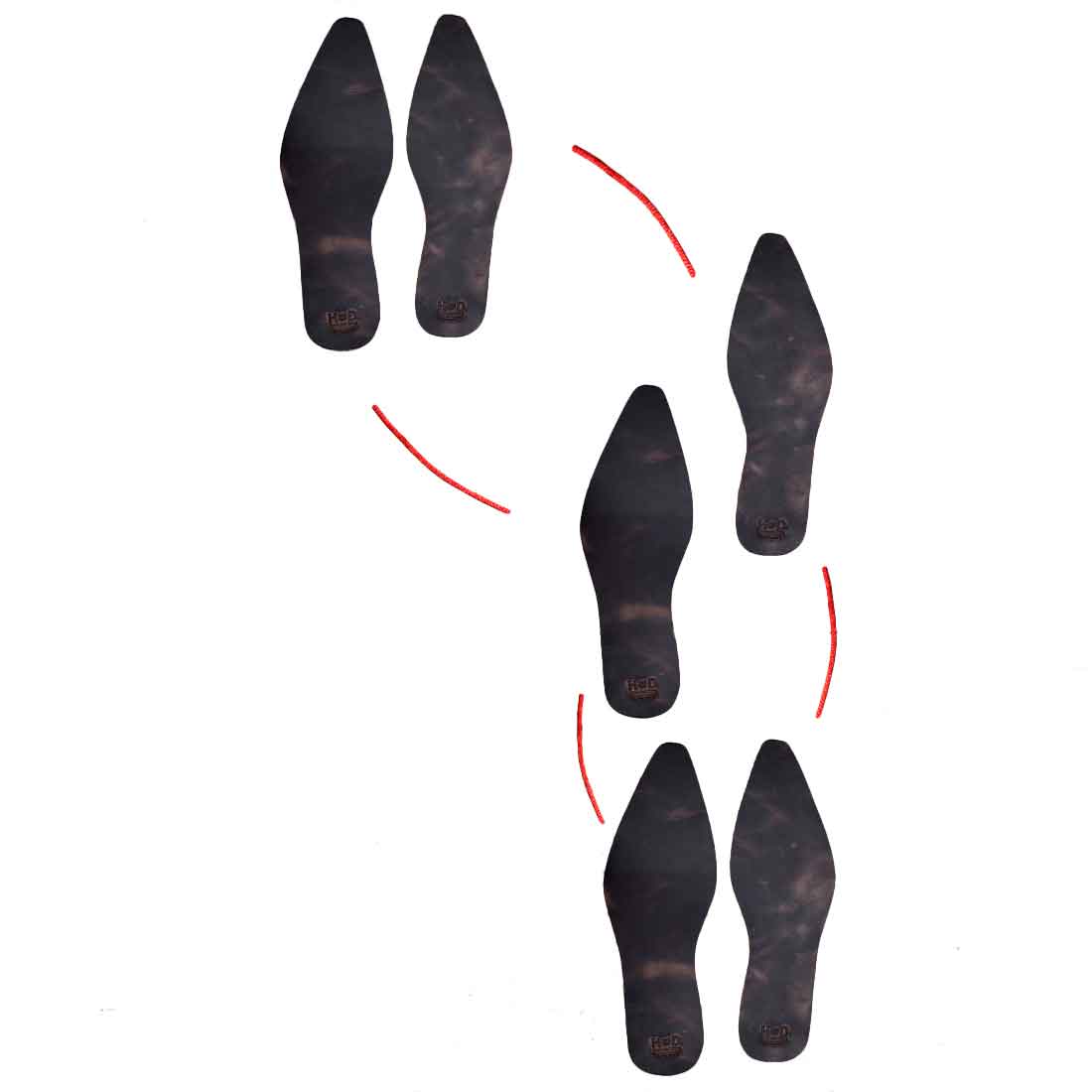 Insole Texas Decoration Rustic Leather - Stockyard X 'The Leather Store'