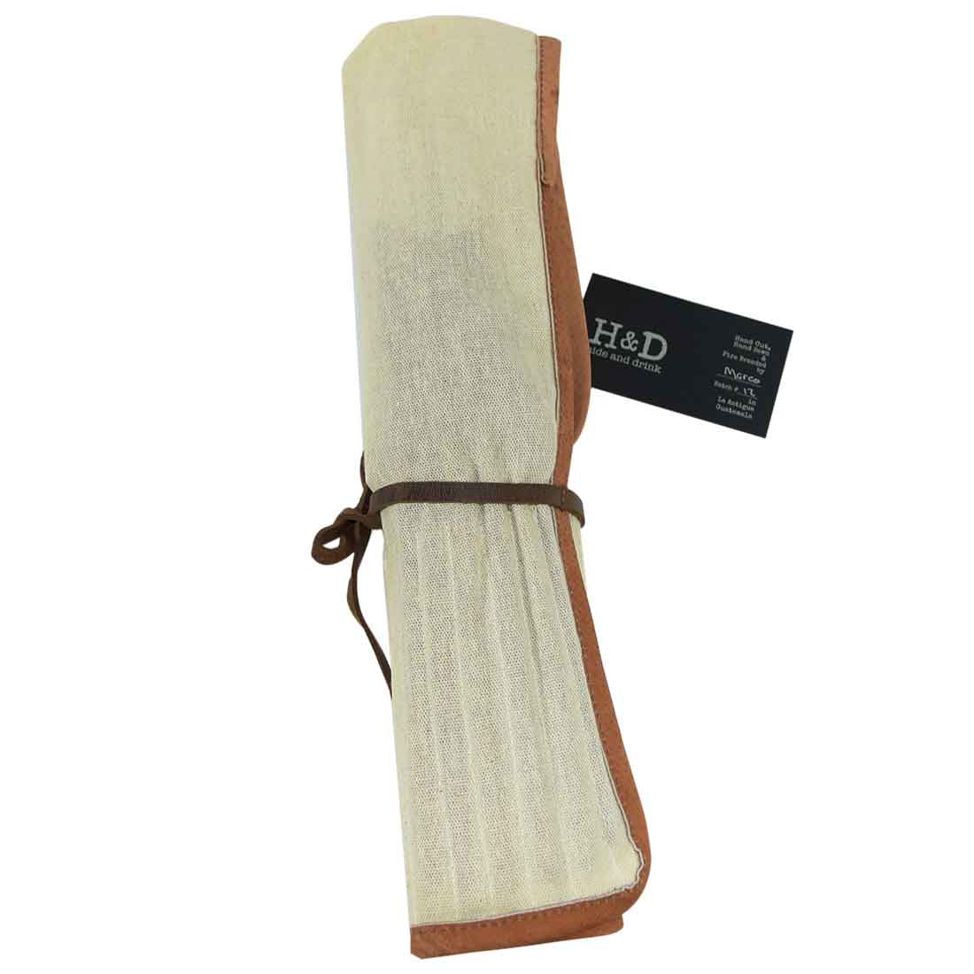 Paint Brush Roll-Up by Hide & Drink featuring a beautifully crafted exterior with a secure tie closure. This Artist Paint Brush Canvas Roll-Up with Leather Lining Storage Wrap / 24 Slots / Workshop Art Study showcases quality from small batch production. Fire branded and handmade in La Antigua Guatemala & Oaxaca Mexico.
