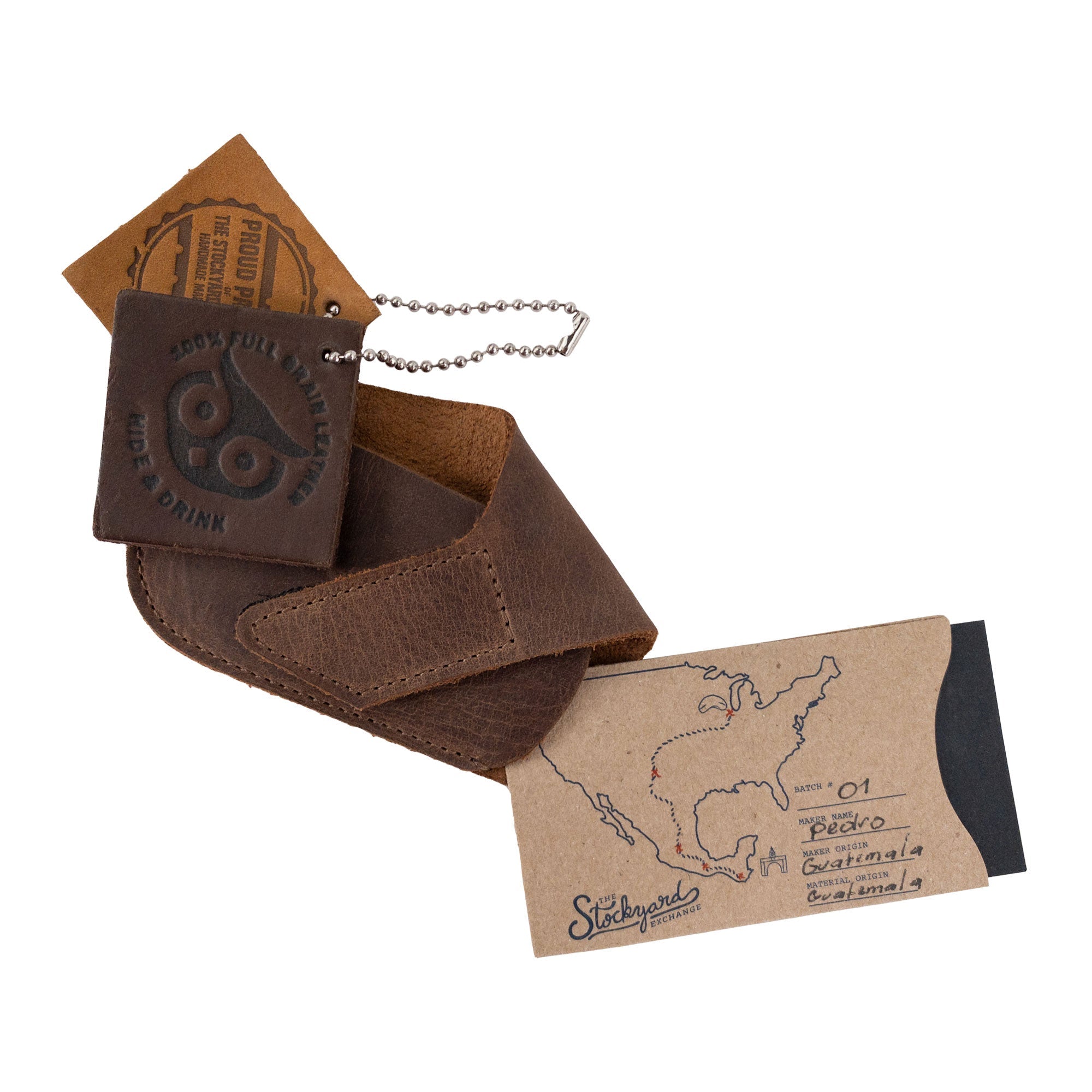 Hide & Drink's Golf Club Cover designed as a durable iron head protector, perfect for caddies and outdoor use. This compact accessory is made from high-quality full grain leather, reflecting stockyard craftsmanship. Hand cut and hand sewn with fire branding, this artisan product is handmade in La Antigua Guatemala & Oaxaca Mexico.