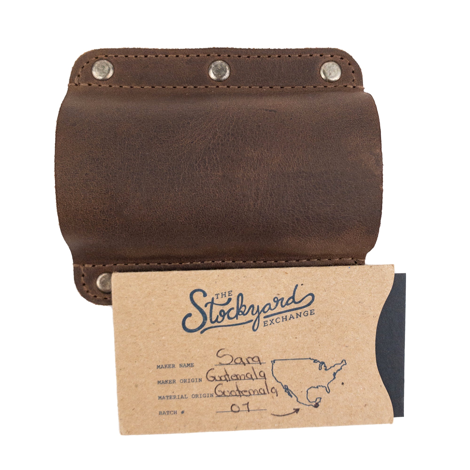 Knife Sheath for Belt by Valhalla Gear with a quality assurance card. This full grain leather Knife Holster - Horizontal Holder reflects the craftsmanship of small batch production and is an excellent choice for camping & outdoor accessories, handmade in La Antigua Guatemala & Oaxaca Mexico.