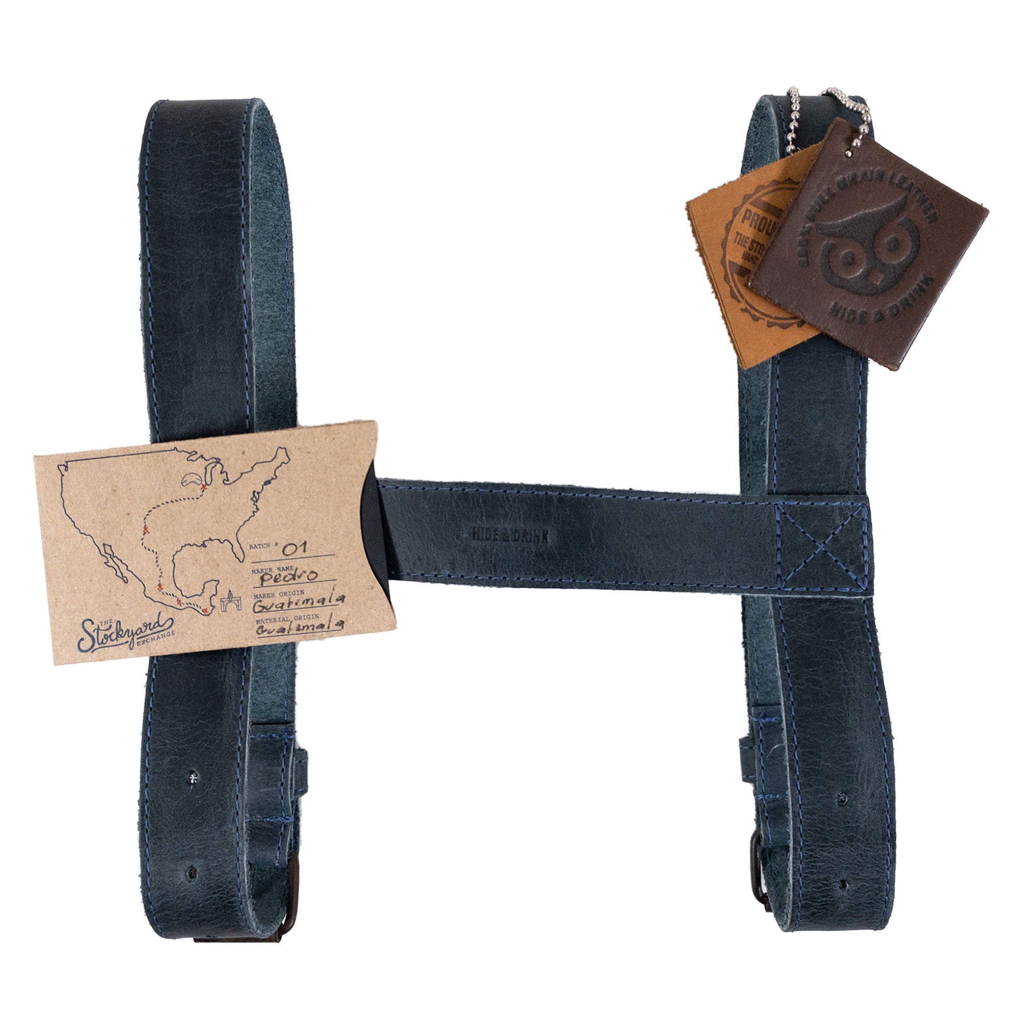 Functional Blanket Carrier by Hide & Drink, crafted with durable Full Grain Leather, designed with adjustable carry straps, perfect for travel and camping, highlighting artisan quality from La Antigua Guatemala & Oaxaca Mexico.