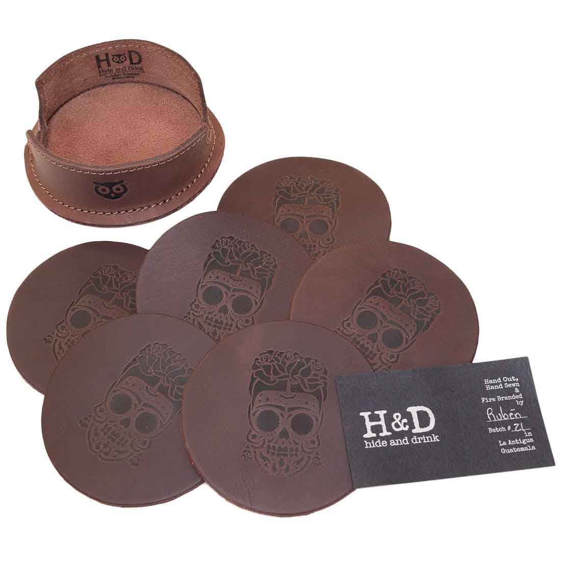 Dia De Los Muertos Coasters (6 Pack) - Stockyard X 'The Leather Store'