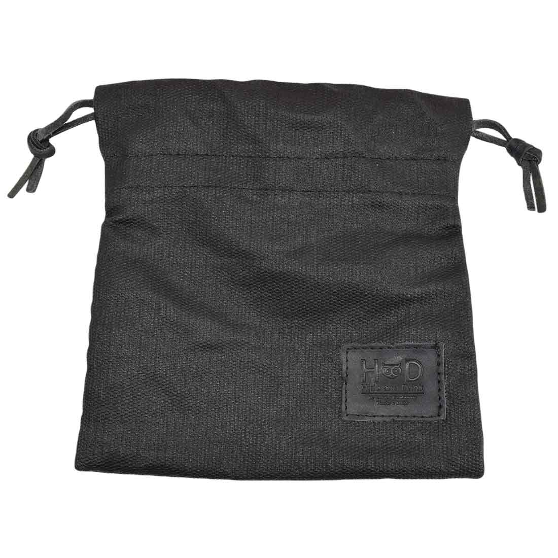 Hide & Drink Golf Pouch in black featuring a stylish design, perfect for organizing your golf essentials. This durable waxed canvas pouch is a must-have accessory for any golfer. Waxed Canvas Golf Valuables Field Pouch, Golf Bag, Sport Organizer, Multipurpose Pouch with String, StockyardX, Small Batch Production, Hand Cut, Hand Sewn, Fire Branded, Artisan, Handmade in La Antigua Guatemala & Oaxaca Mexico.