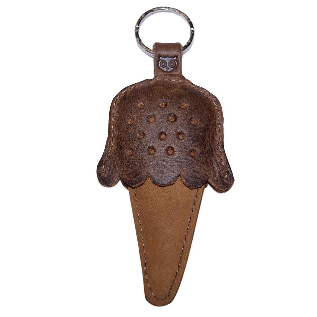 Chocolate Ice Cream Keychain - Stockyard X 'The Leather Store'