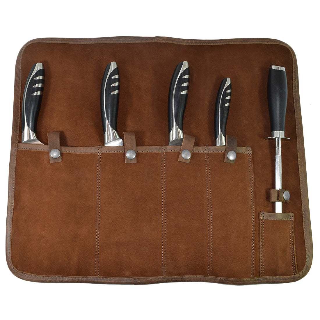 Knife Roll (5 Pockets) - Stockyard X 'The Leather Store'