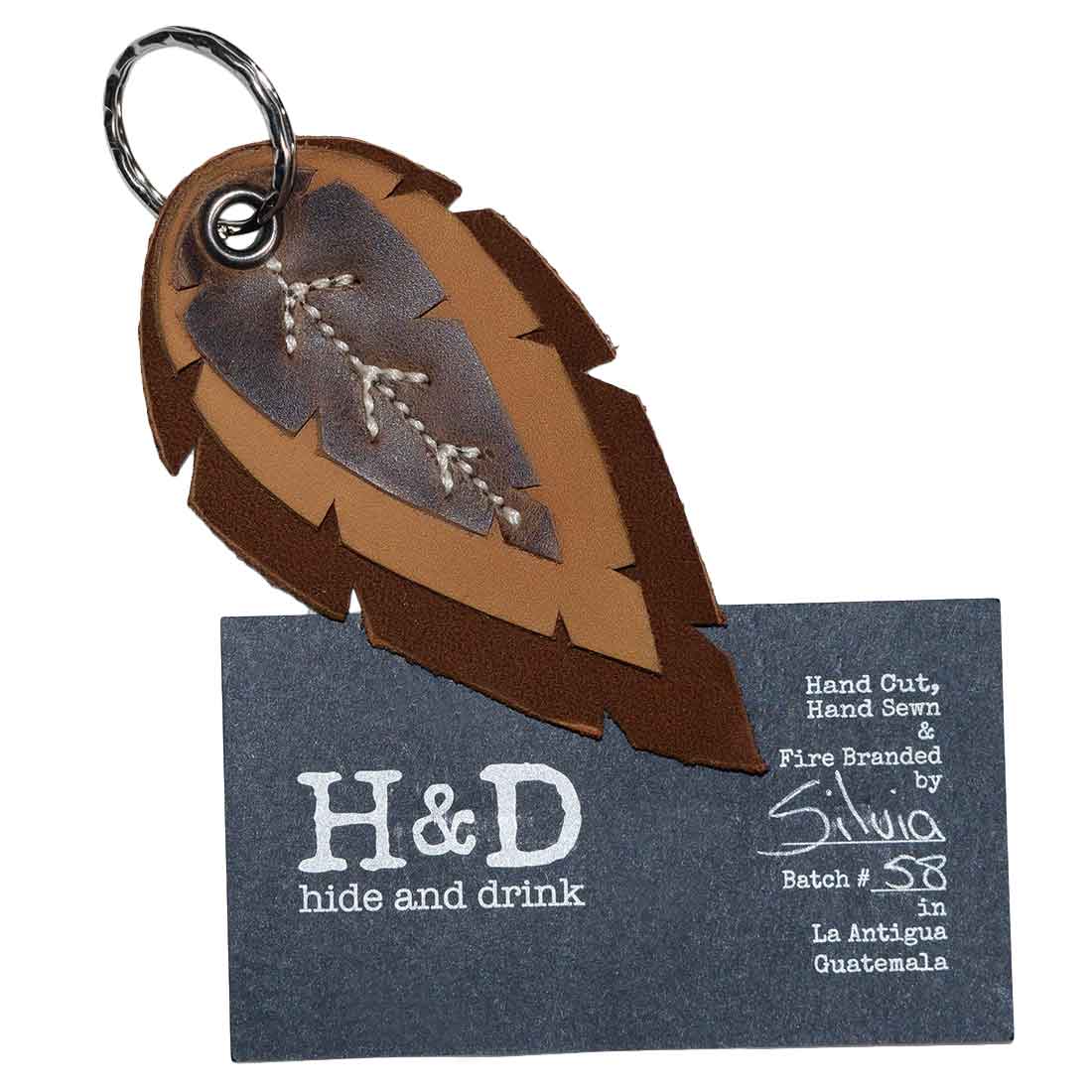 Leaves Keychain - Stockyard X 'The Leather Store'