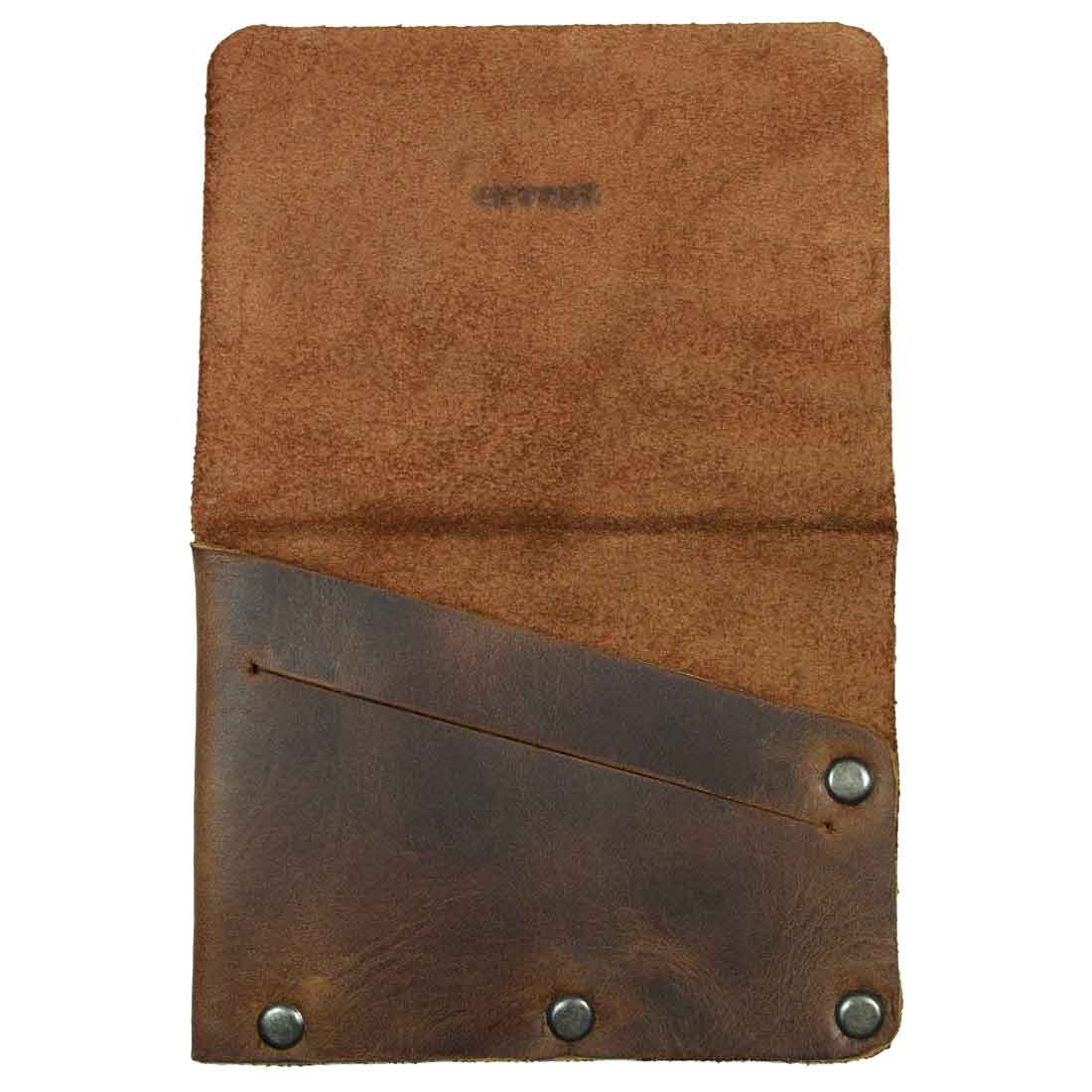 Riveted Rectangle Card Holder - Stockyard X 'The Leather Store'