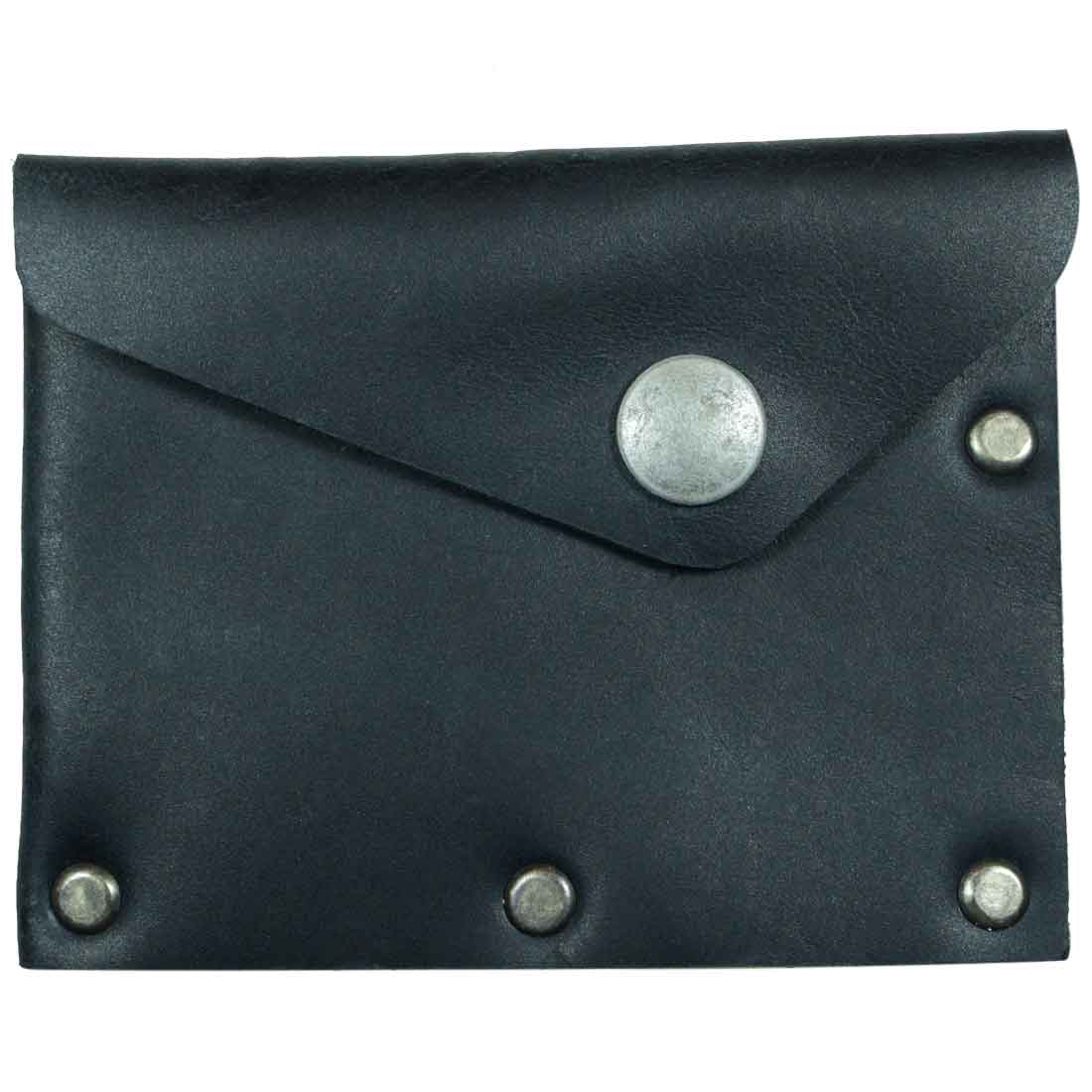 Riveted Card Holder with Snap - Stockyard X 'The Leather Store'