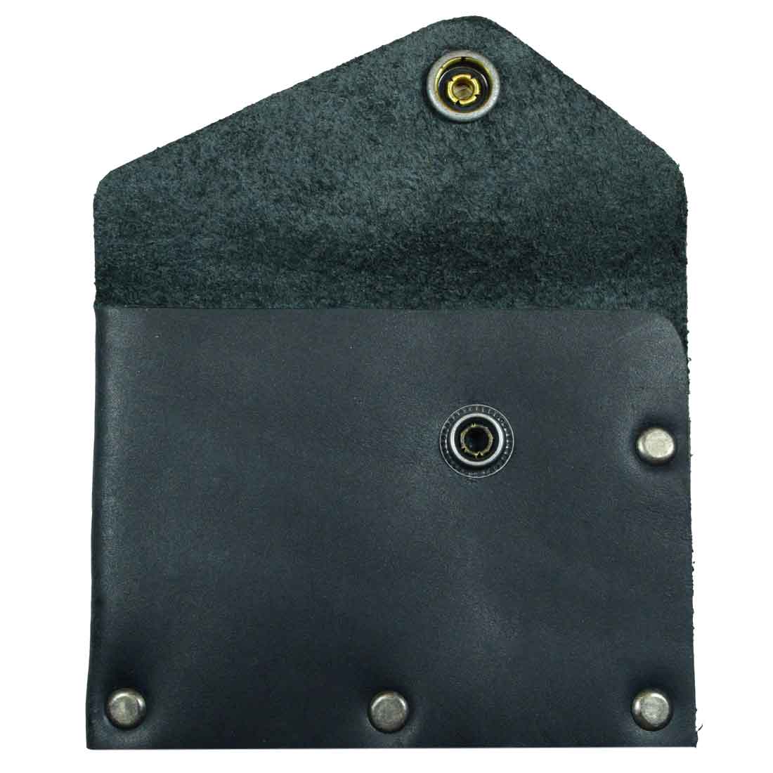 Riveted Card Holder with Snap - Stockyard X 'The Leather Store'