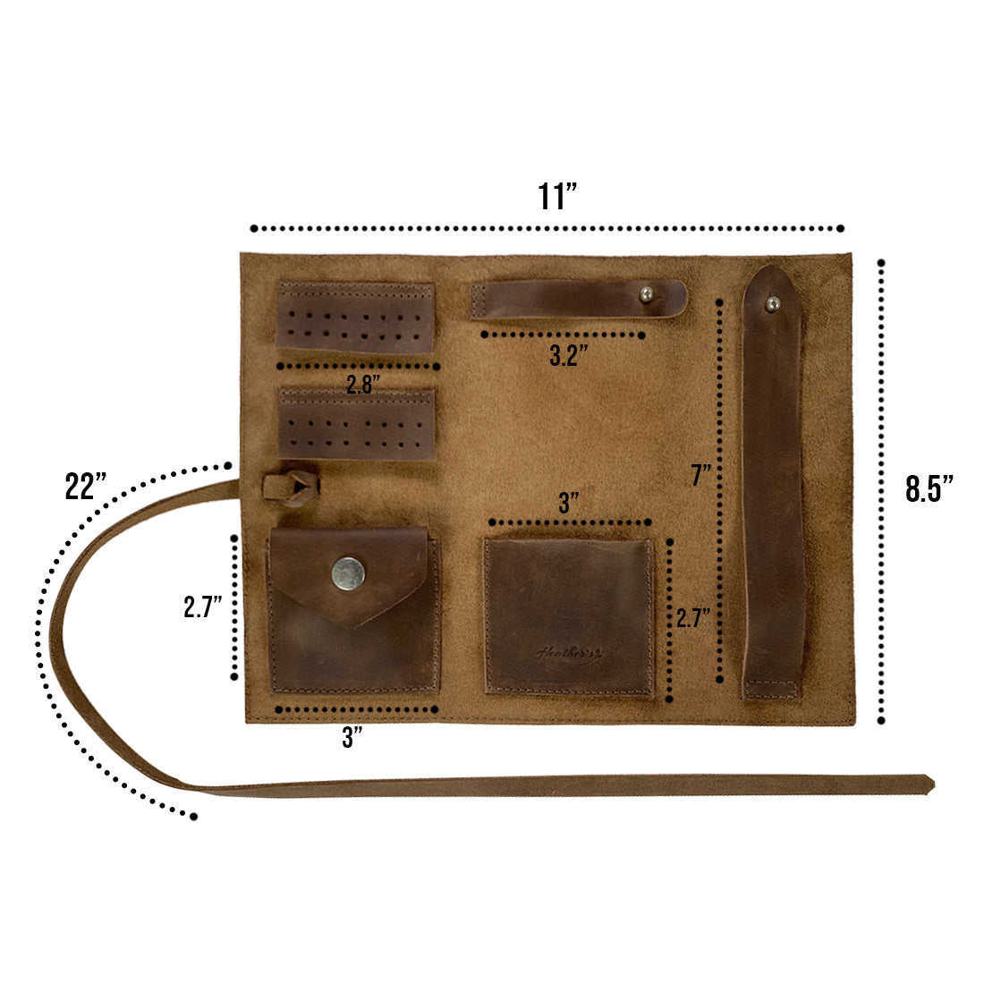Jewelry Roll Small - Stockyard X 'The Leather Store'