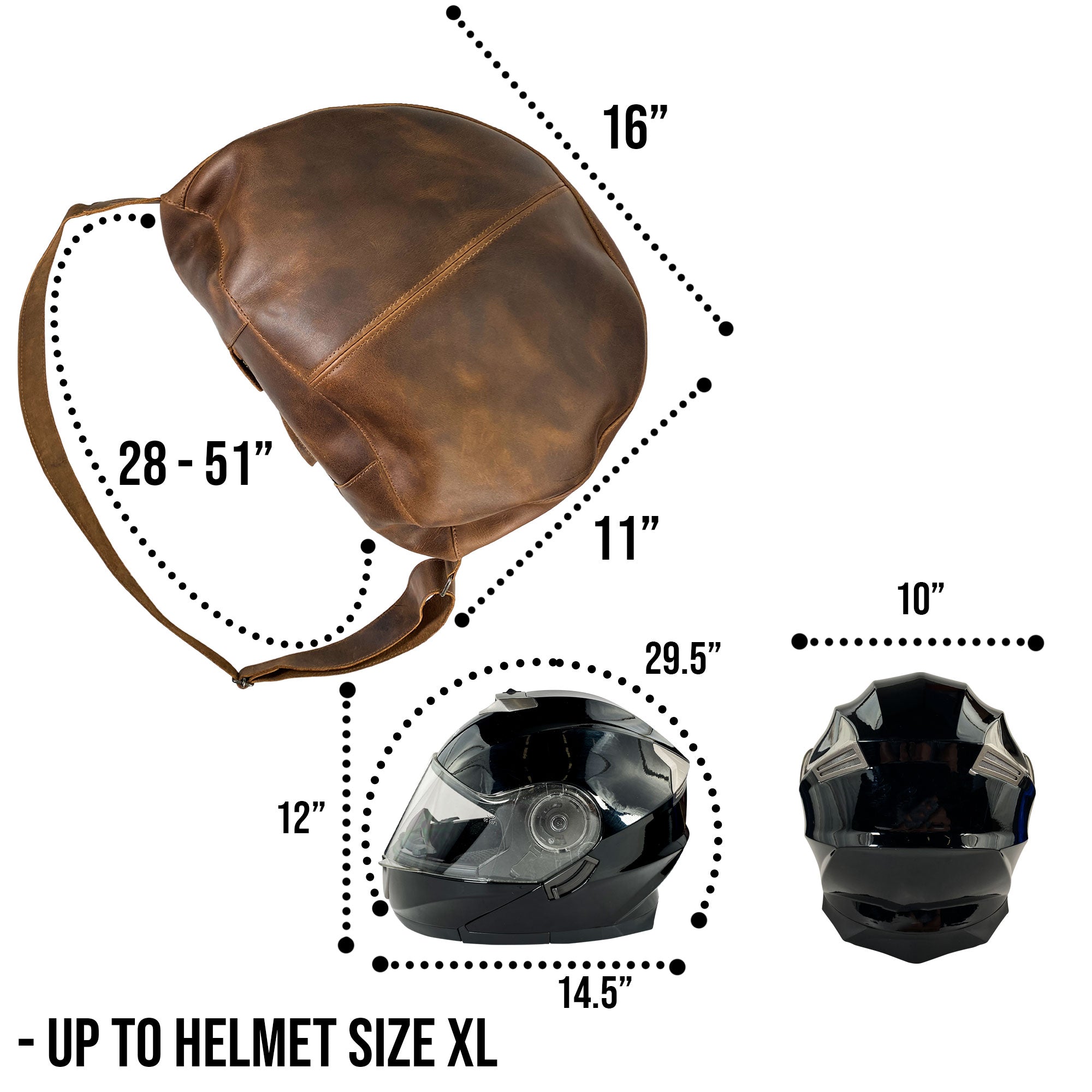 Motorcycle Helmet Bag - Stockyard X 'The Leather Store'