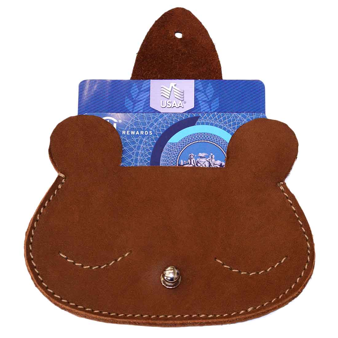 Sleepy Bear Coin Pouch - Stockyard X 'The Leather Store'