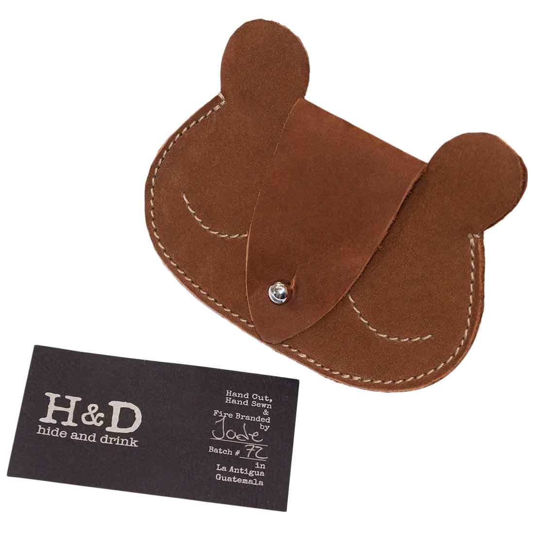 Sleepy Bear Coin Pouch - Stockyard X 'The Leather Store'