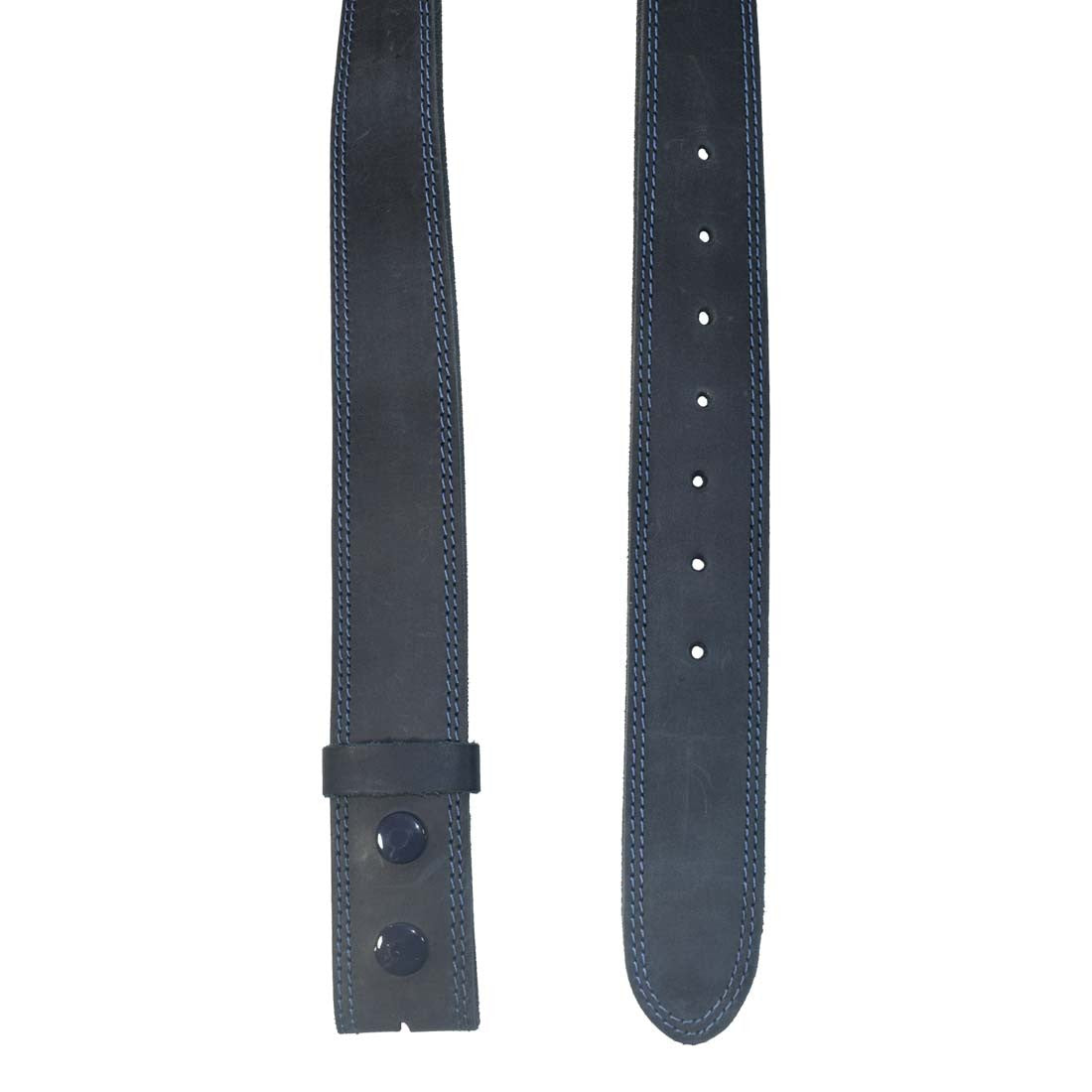 Men's Double Stitched Thick Leather Snap On Belt - Stockyard X 'The Leather Store'