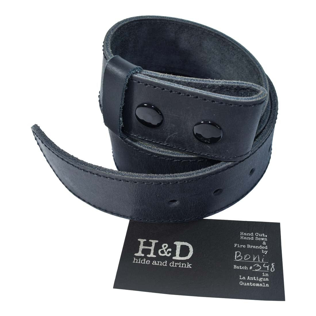 Rustic Thick Leather Snap On Belt - Stockyard X 'The Leather Store'