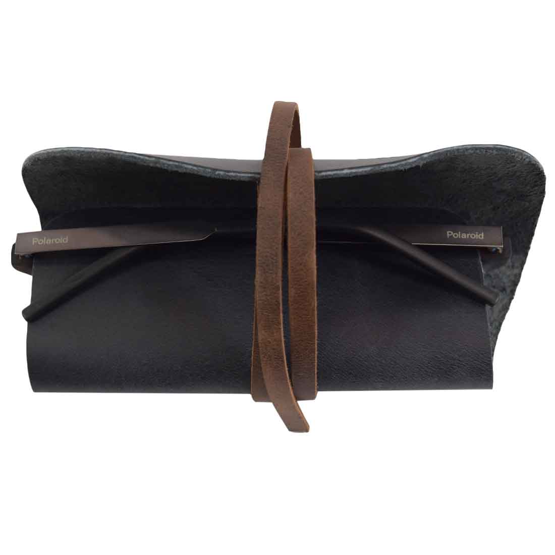 Hide & Drink Leather Sunglass Wrap is an elegant storage solution for sunglasses, made from soft full grain leather. This eye glasses storage option is perfect for travel, showcasing artisan craftsmanship and durability.