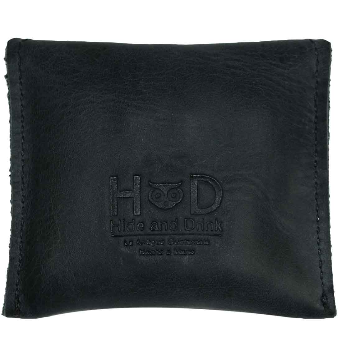 Hide & Drink Tampon Case with a fitted design, perfect for holding feminine hygiene products or condoms. This artisan pouch showcases quality leather craftsmanship from Oaxaca Mexico.