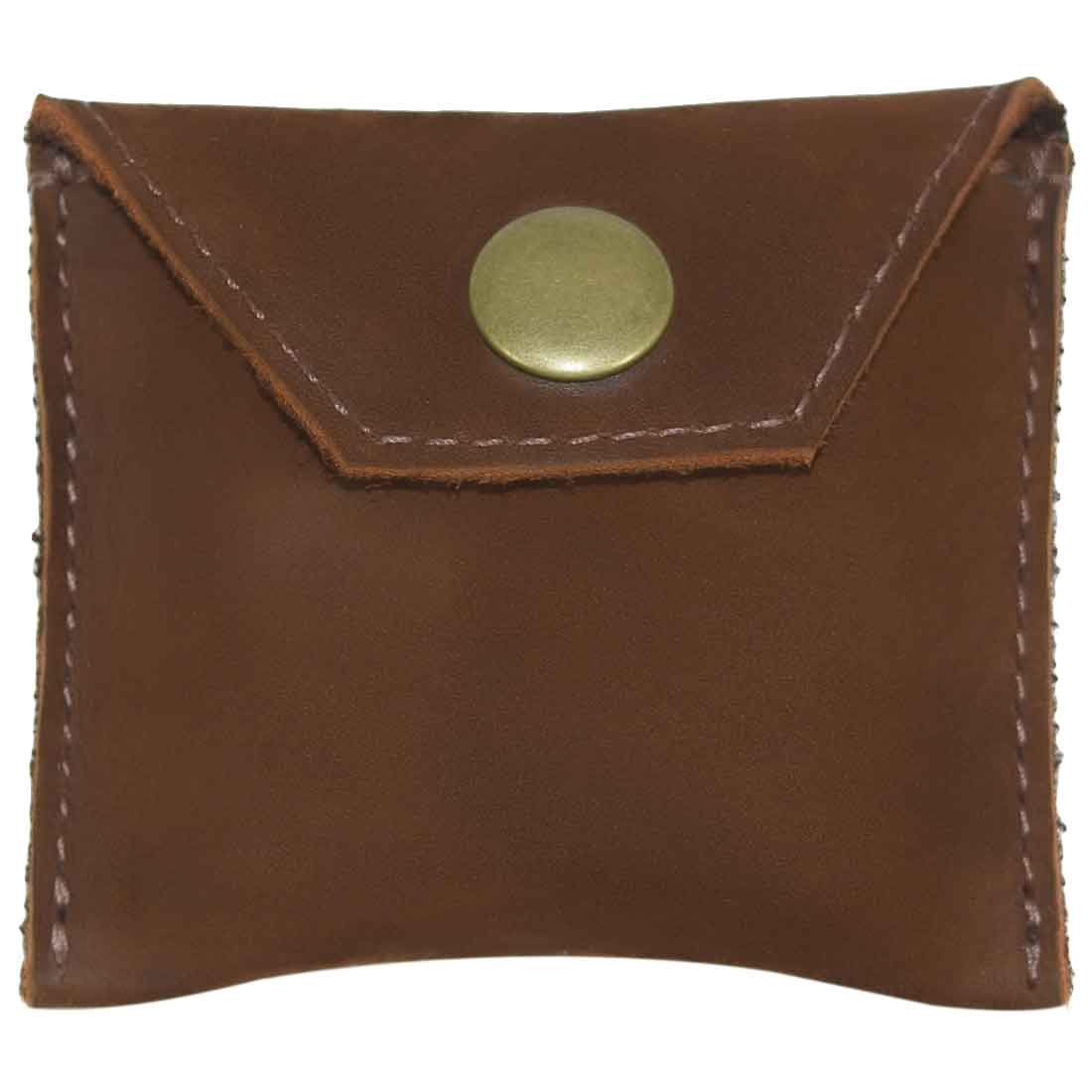 Hide & Drink Tampon Case made with high-quality brown leather, perfect for discreetly holding tampons or condoms. This artisan-crafted pouch highlights the tradition of quality from Oaxaca Mexico.
