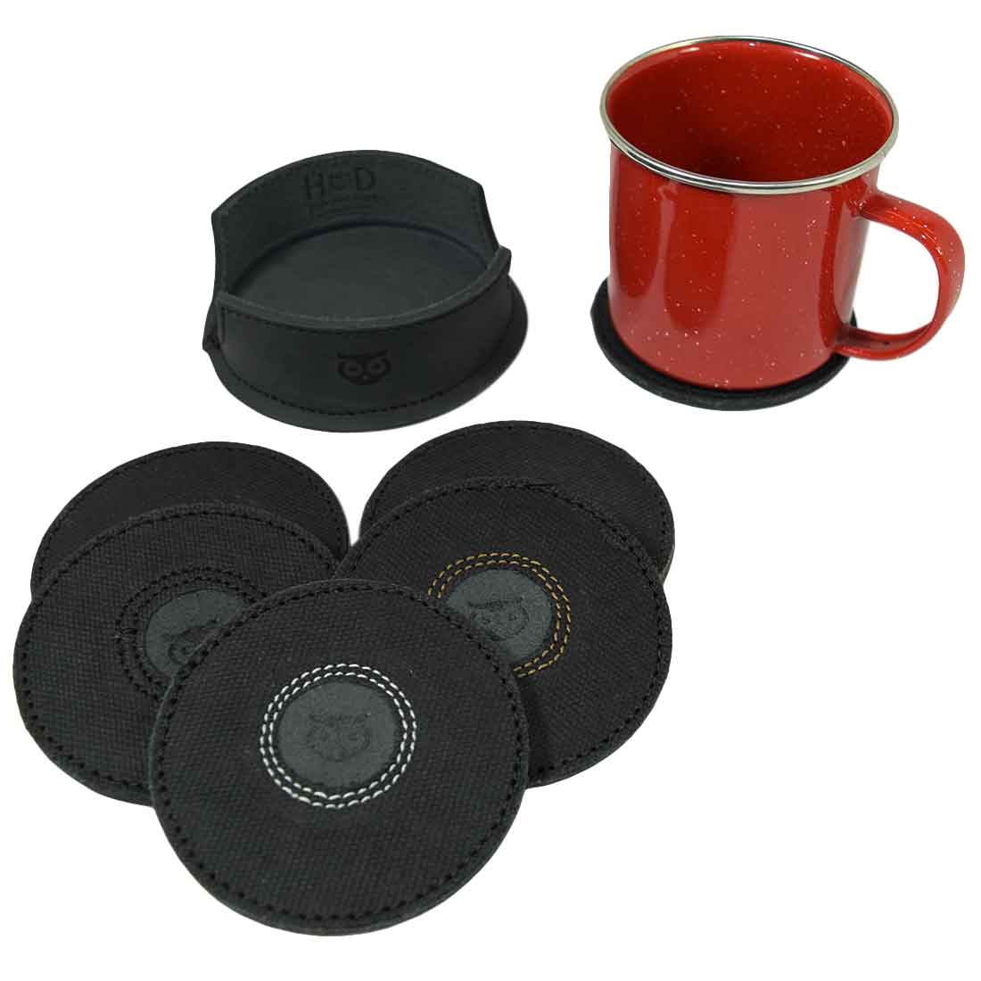 Vinyl Record LP Coaster Set (6-pack) - Stockyard X 'The Leather Store'
